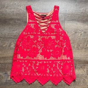 Express laced tank top